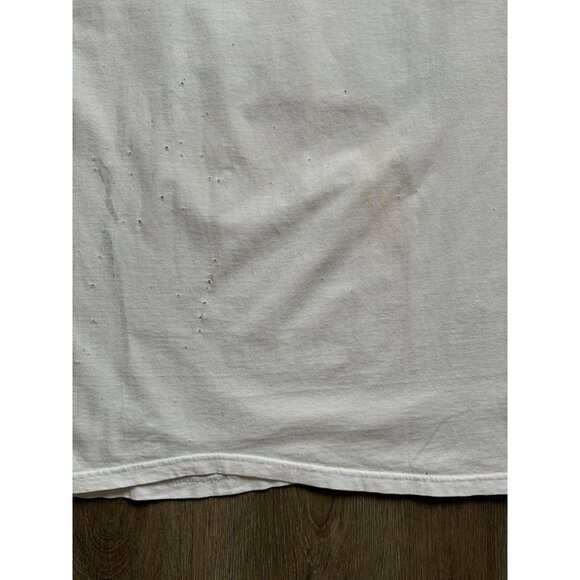 Vintage 90's USS Arizona Pearl Harbor Hawaii Battleship USA World War White Tee - Picture 16 of 16